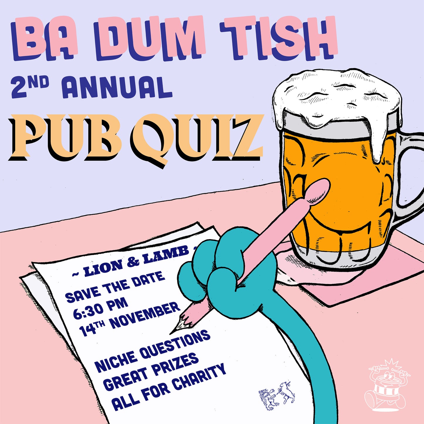 Ba Dum Tish Charity Pub Quiz @ Lion & Lamb